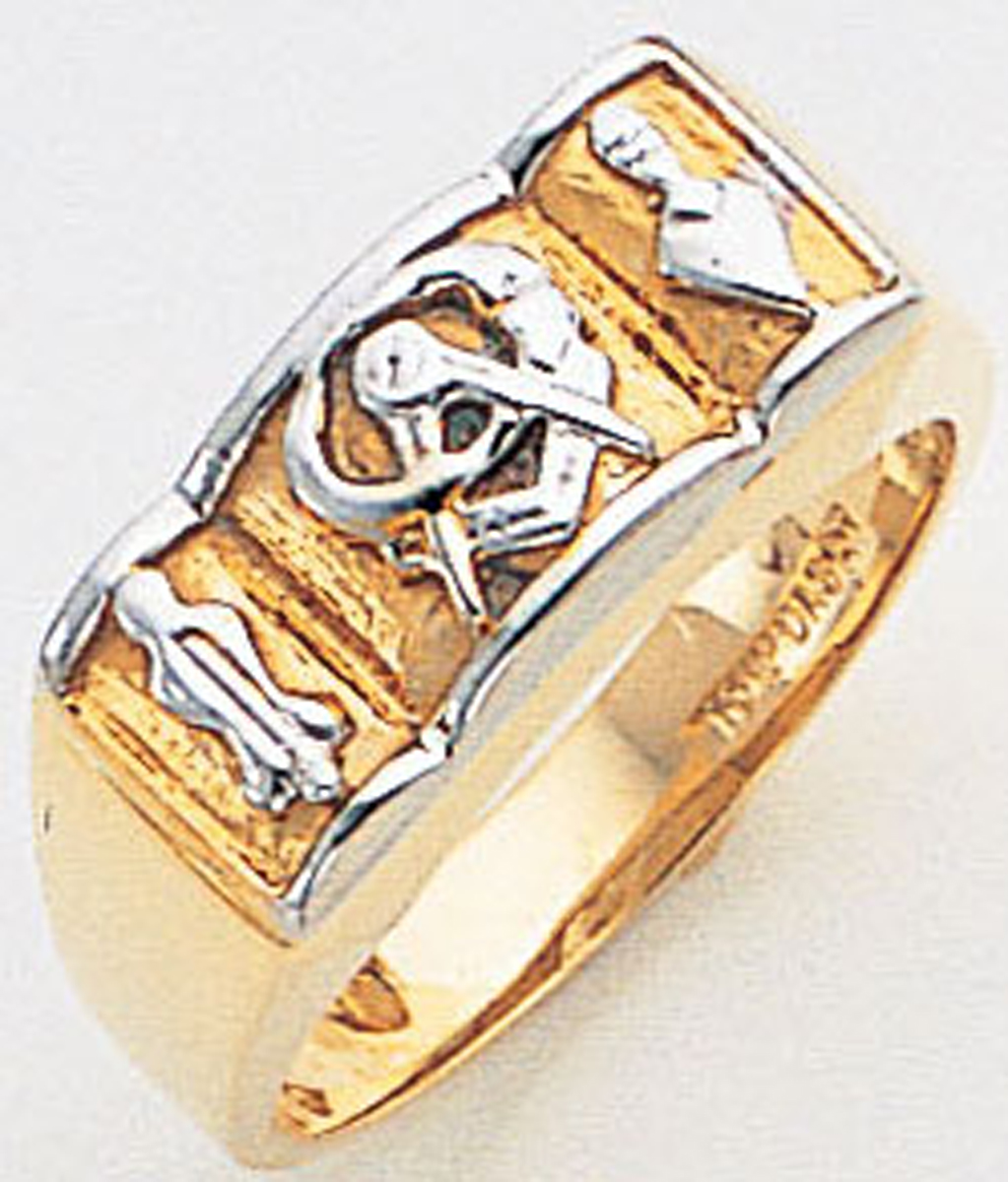 Gold Masonic Ring Open Back  3175