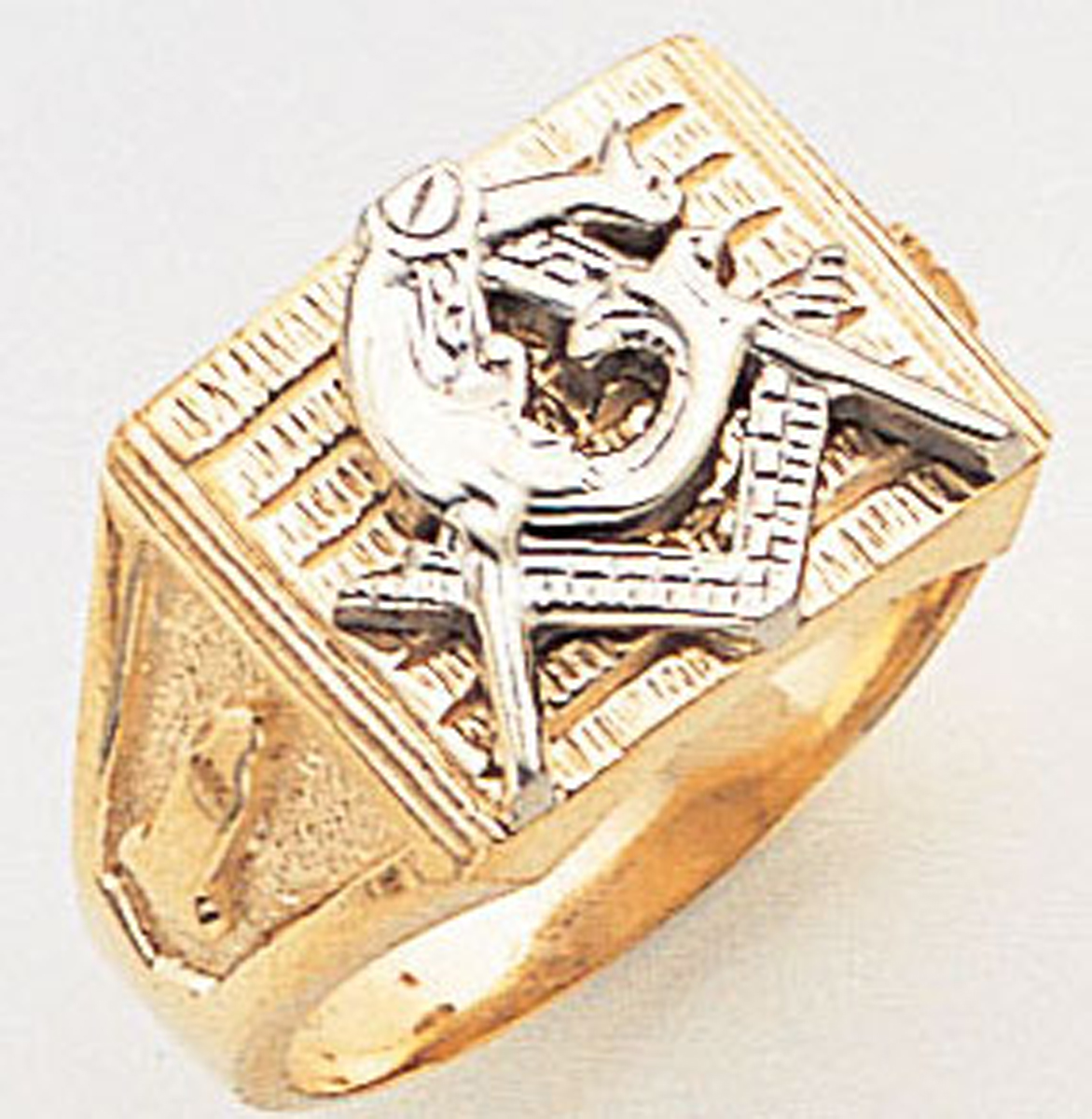 Gold Masonic Ring Open Back 3197