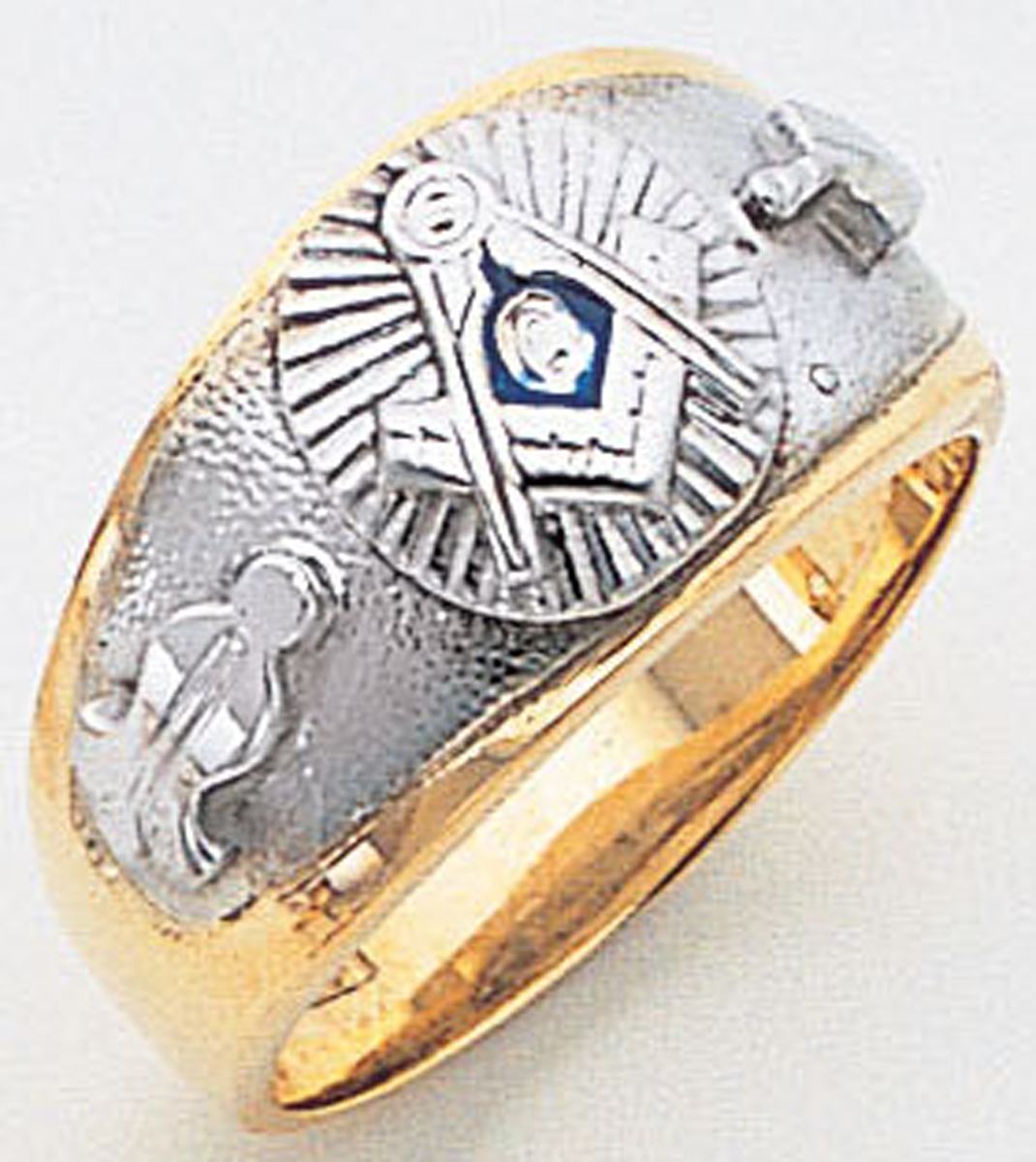 Gold Masonic Ring Concave Back 3209