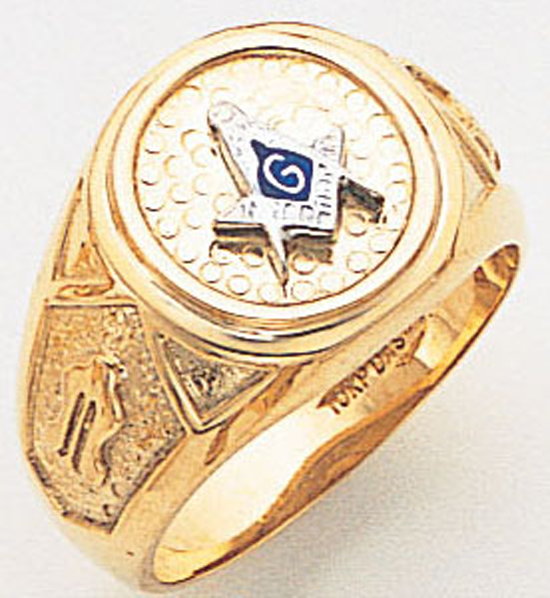 Gold Masonic Ring Open Back 3213