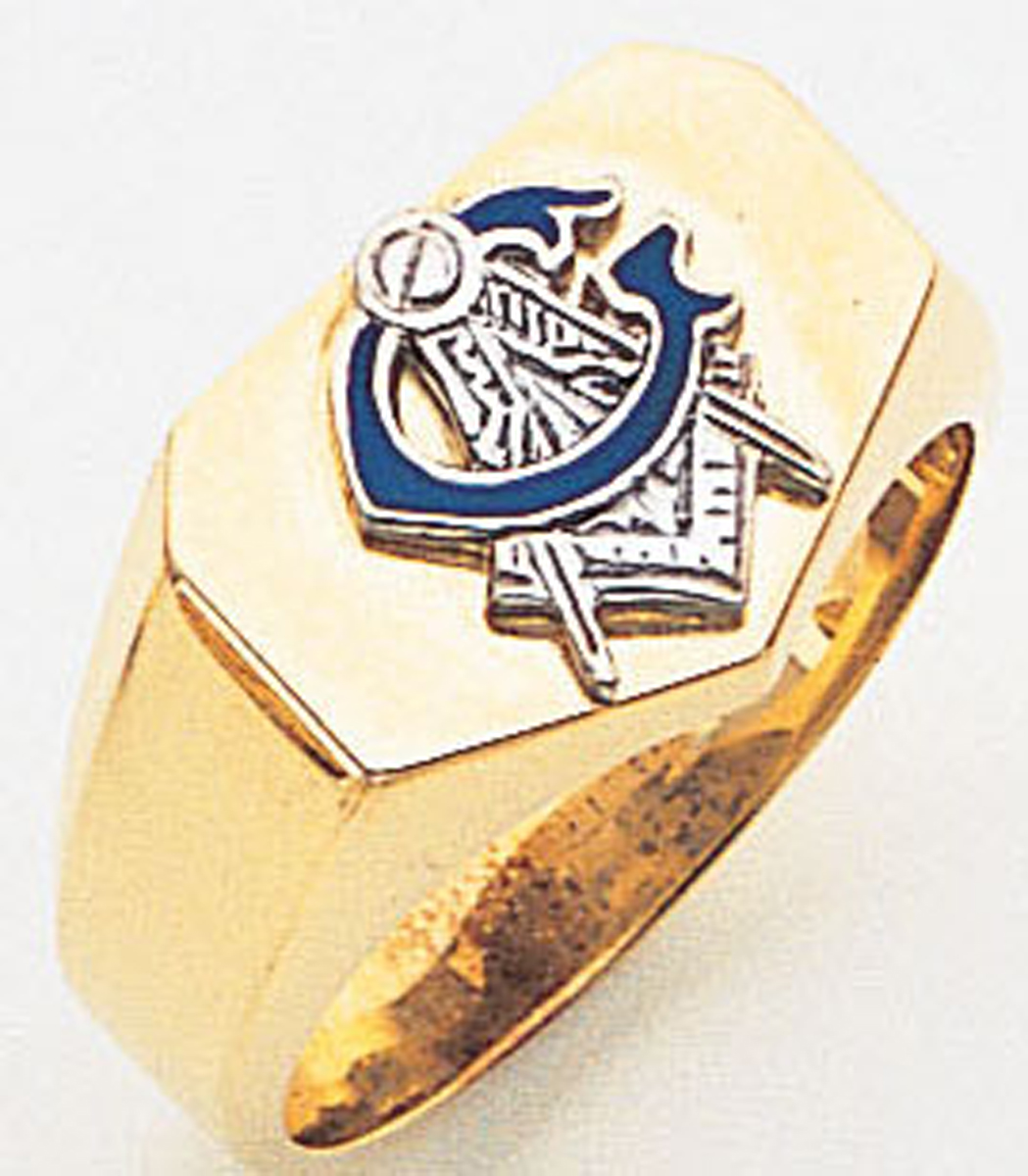 Gold Masonic Ring Open Back 3317