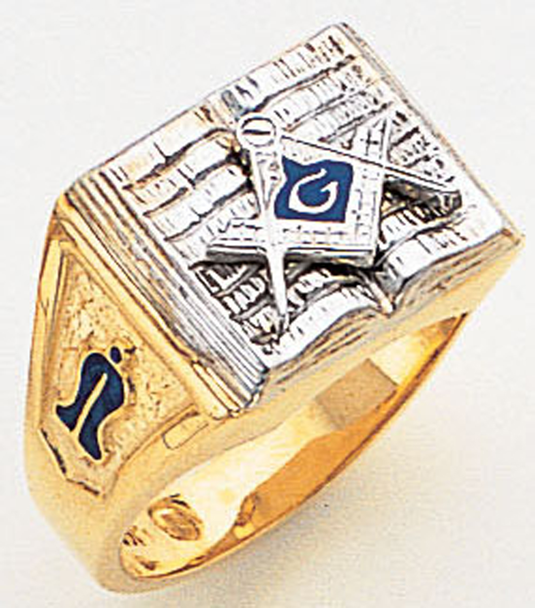 Gold Masonic Ring Part Solid Back 3323