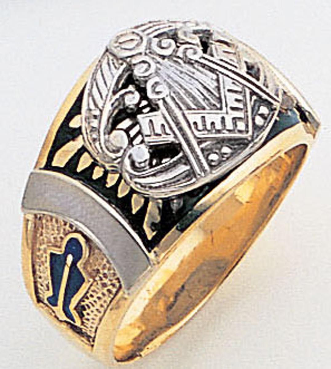 Gold Masonic Ring Concave Back 3332