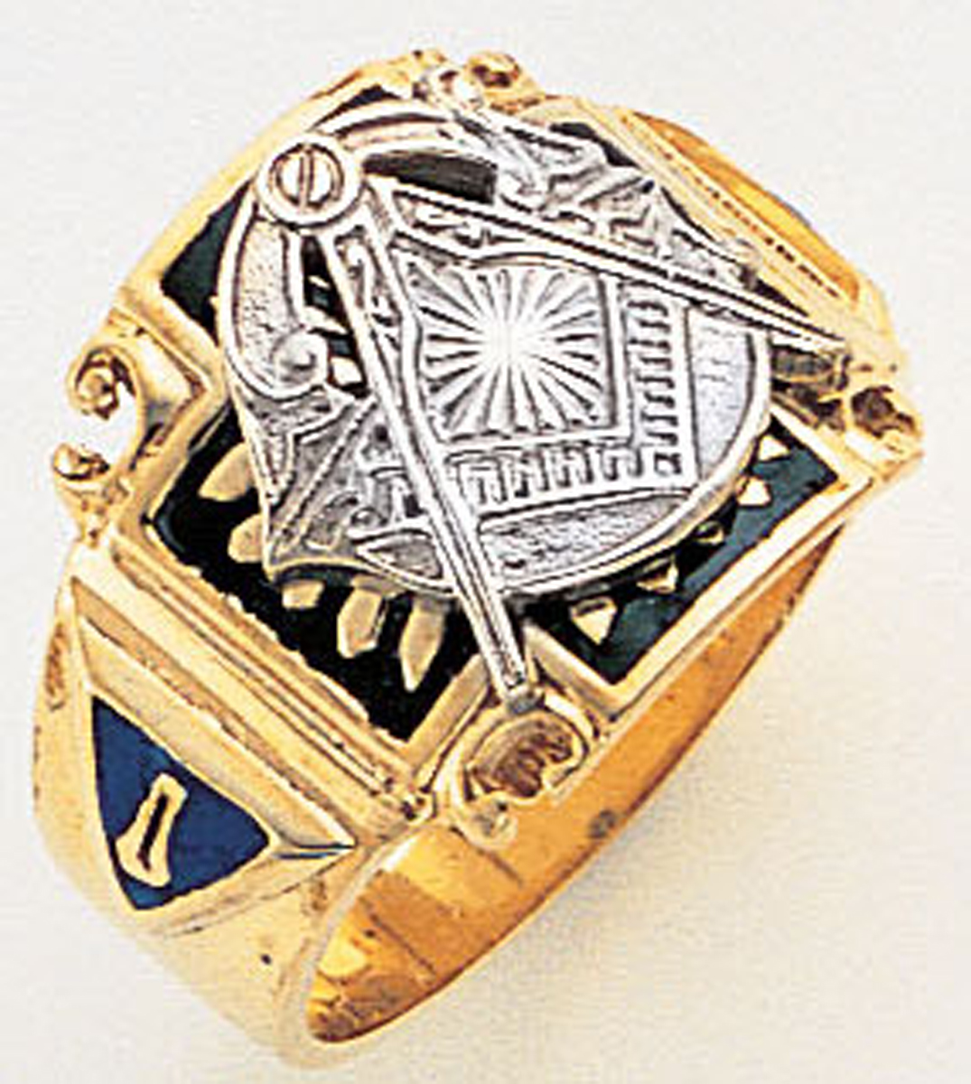 Gold Masonic Ring Solid Back 3335