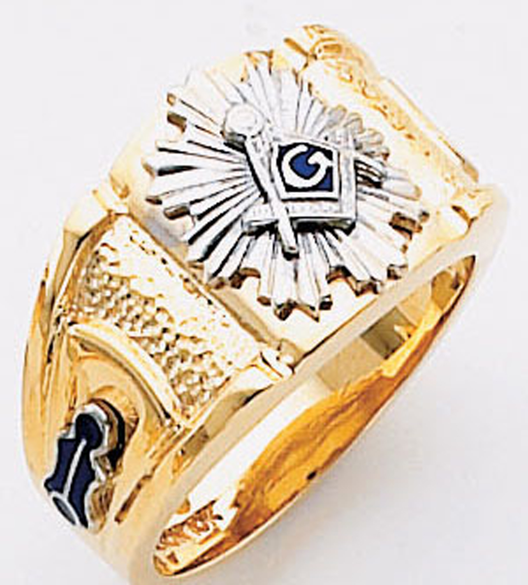 Gold Masonic Ring Open Back 3354SBL