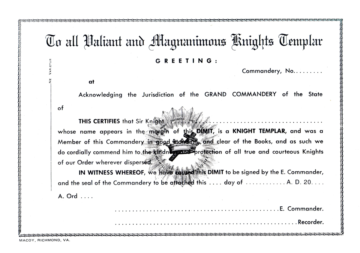 Knights Templar Dimits