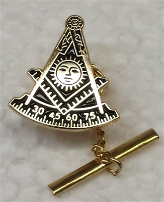 Masonic Tie-Tack oval Goldtone