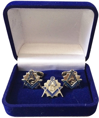Past Master Tie Tac and Cuff Links set