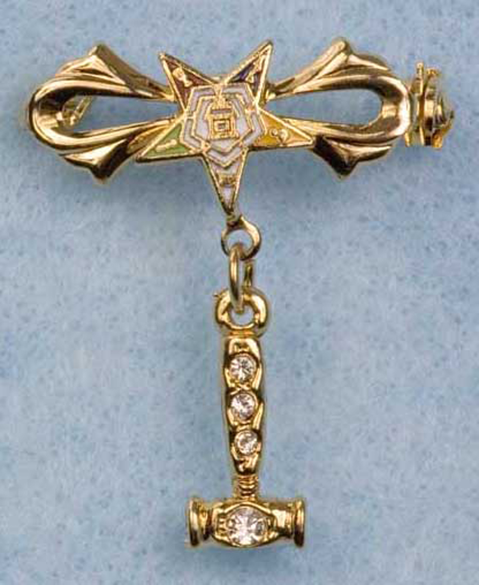 OES Bow Pin. Goldtone.