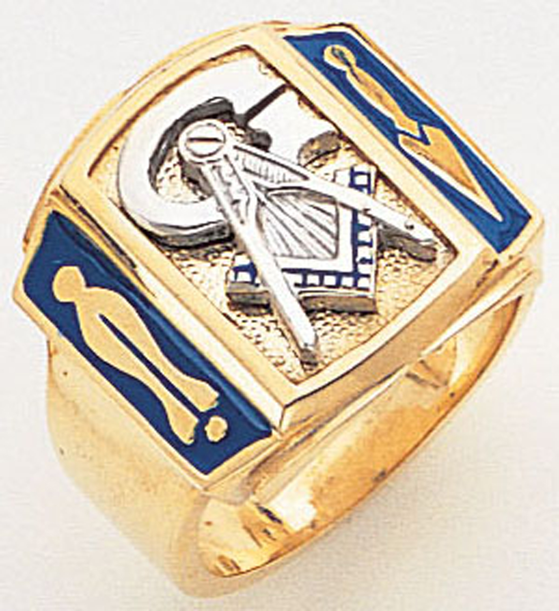 Gold Masonic Ring Solid Back 5074