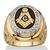 Masonic Zircon Alloy Ring