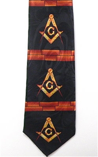 Masonic tie w/ repeat design
