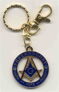 Metal Masonic Key Ring