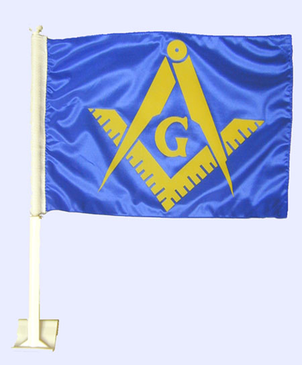 Masonic Auto Flag 15"X10 3/4"