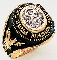 Masonic Ring with 3 pt diamond - 9966