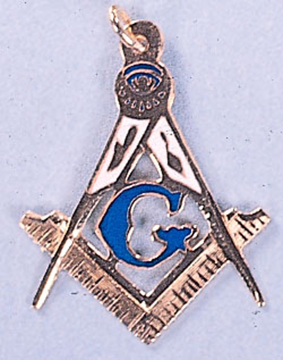 Masonic 10KYG Large S&C Charm
