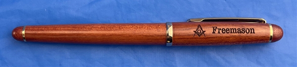 Masonic Rosewood Rollerball Pen - limited supply
