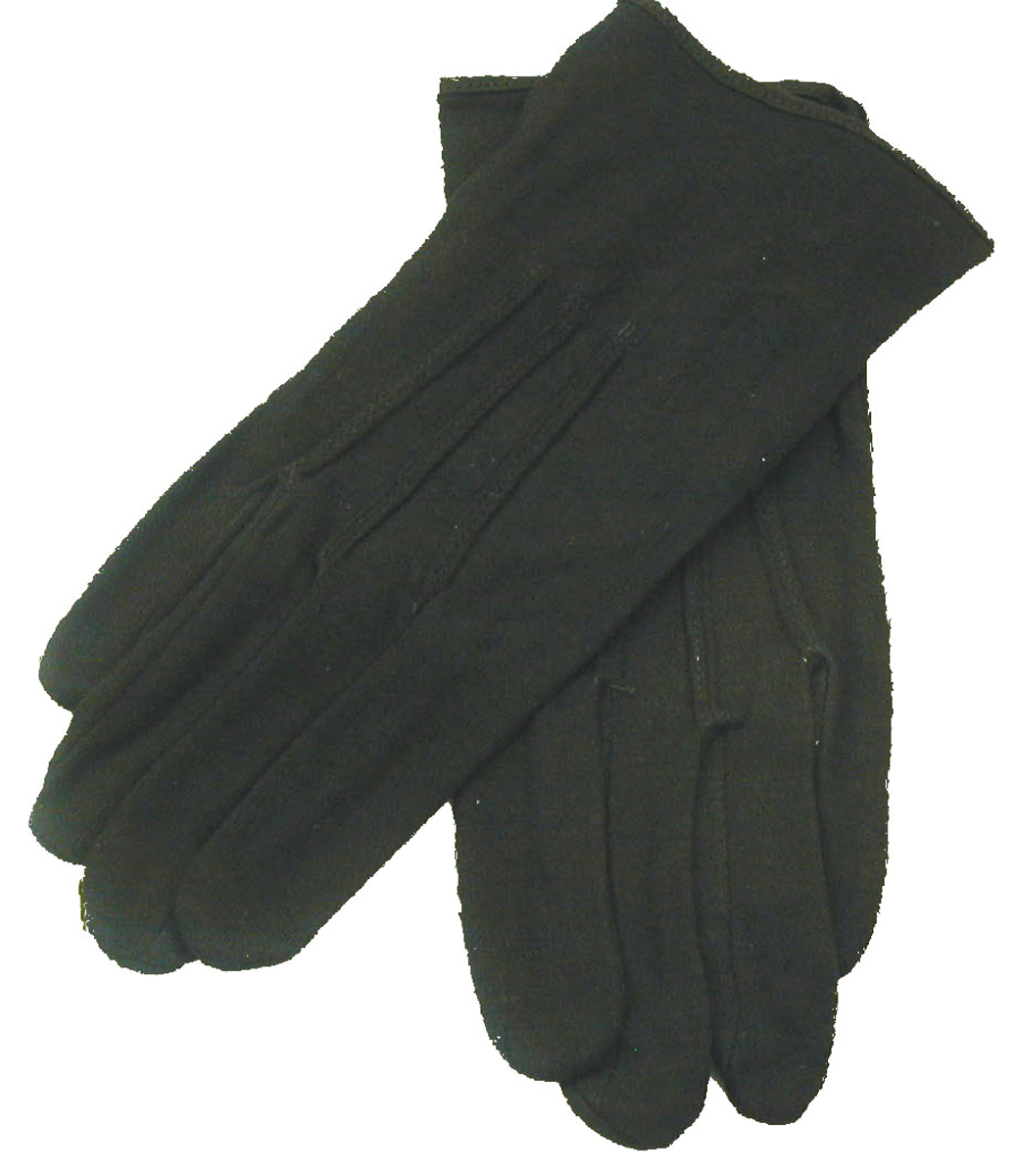 Black Nylon Snap Gloves