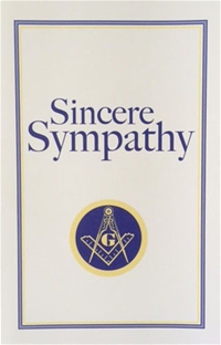 Sympathy Greeting Card with Masonic Logo (Pk of 25)