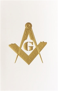 Masonic Gold Foil Embossed Blank Greeting Card (PK of 25)