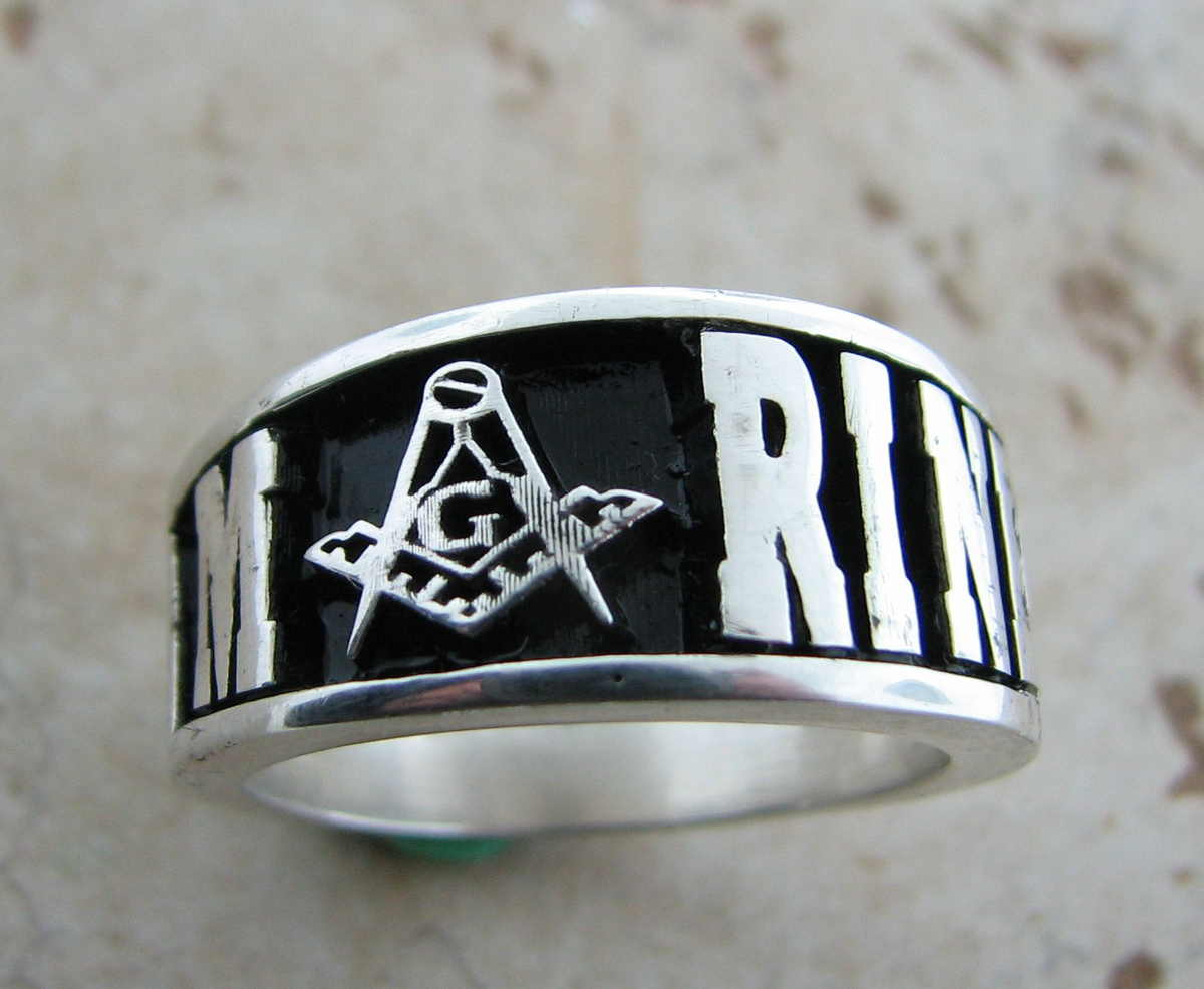 MARINES Masonic Sterling Silver ring