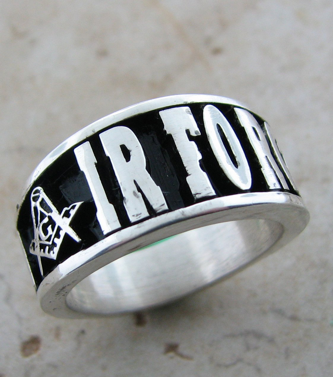 AIR FORCE Masonic Sterling Silver ring