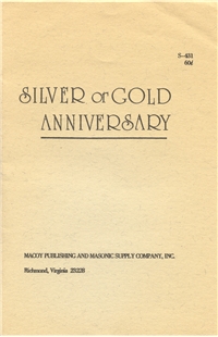 Silver or Gold Anniversary