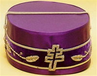 33 degree Purple Silk Hard sides with Patriarchal Cross and vinework