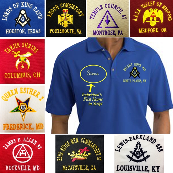 Olive Chapter #25 Royal Arch Performance Polo Shirt