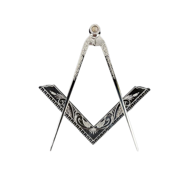 Square & Compasses Set 4 ½″ Silvertone