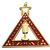 Order of the Eastern Star Electa officer jewel with enameled gold-tone finish