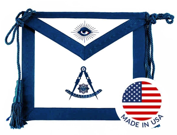 Leather Past Master Apron  | Compass and Quadrant