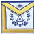 Masonic Past Master Apron | Silk Embroidery | Gold Braid with Satin Trim