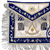 Masonic Past Master Apron | Gold & Silver Bullion Hand-Embroidery | Velvet Ribbon with Metallic Trim | Chain Tassel Tabs