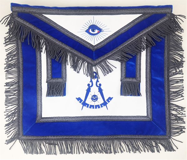 Masonic Past Master Apron with side tabs - Leather