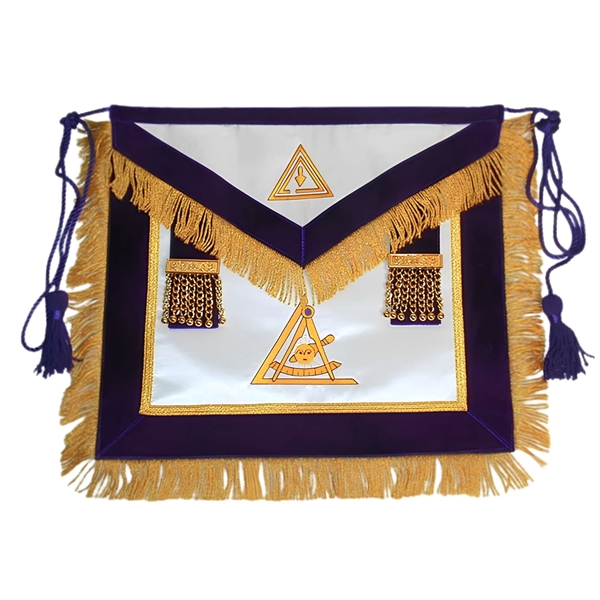 Past Thrice Illustrious Master Apron – Gold Fringe & Ball Chain Tabs