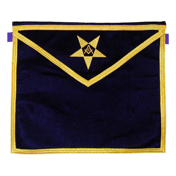 Purple Velvet Patron Apron — Non-Tarnish Embroidery