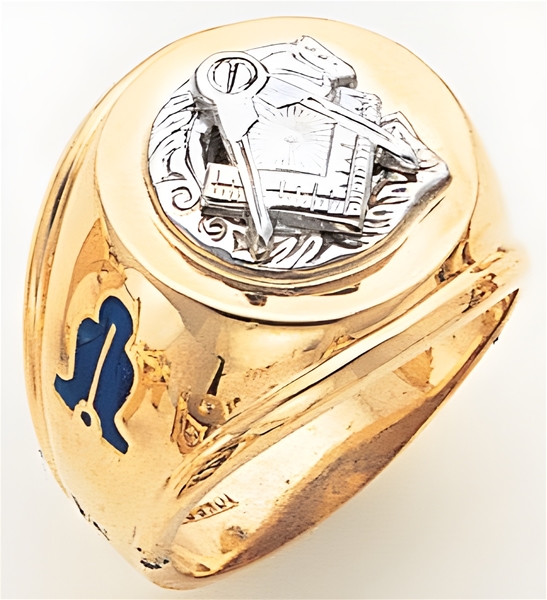 Gold Masonic Ring Open Back 3188
