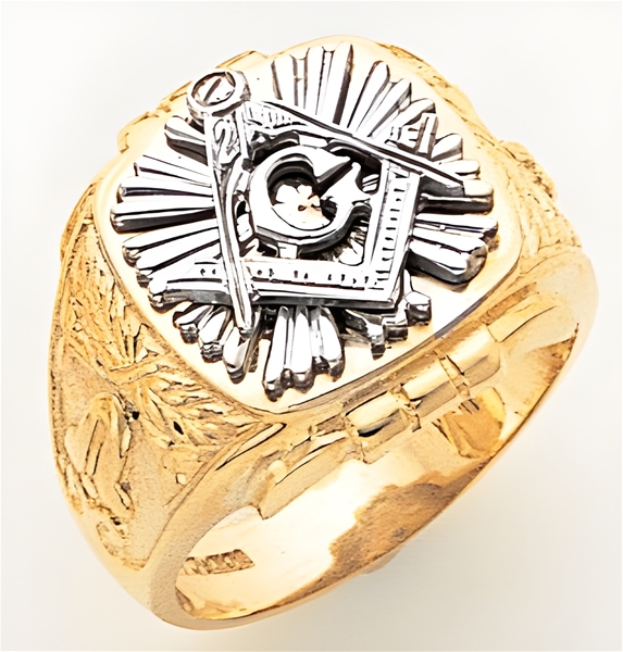 Gold Masonic Ring Open Back 3326