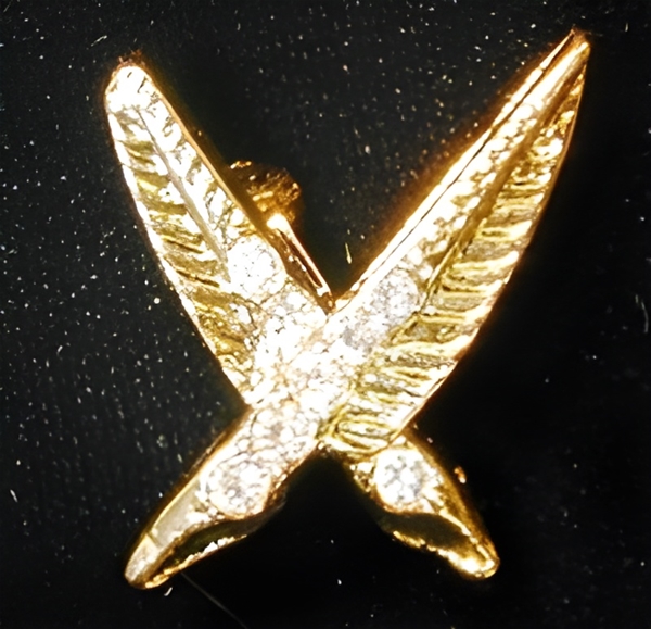 OES Secretary Charm Goldtone