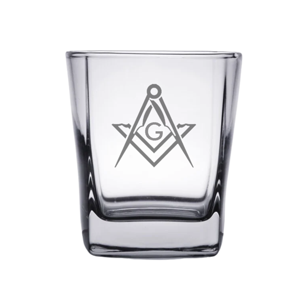 Masonic Quartet Rocks Glass