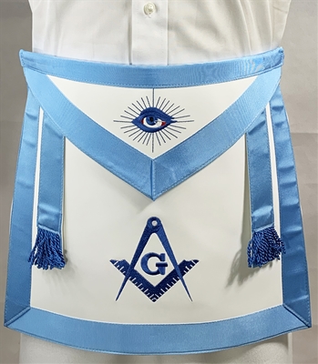 Leather Master Mason apron w/ Side Tabs and Belt - Roadshow