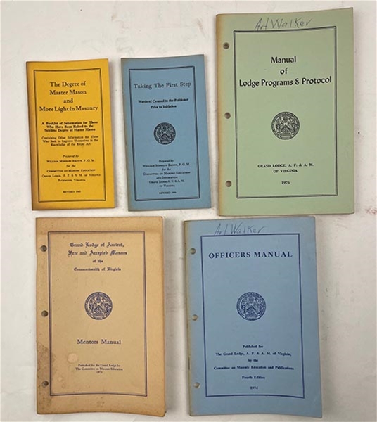 Grand Lodge of Virginia 1971 Handbooks