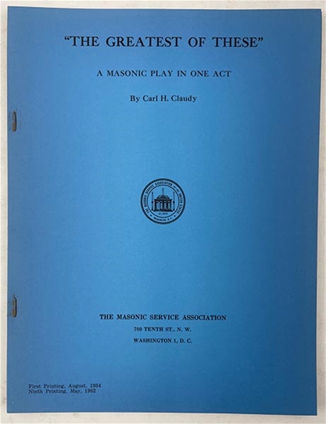 The Greatest of These - One Act Play - Claudy