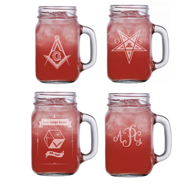 Personalized Masonic & OES Mason Jar