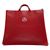 Red marine vinyl Royal Arch Mason apron and collar travel case with white embroidered TT emblem