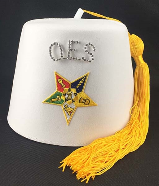 OES White Star Fez with 1