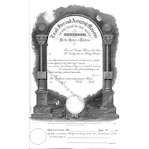 Masonic Member Certificate - F&AM "Years as member"
