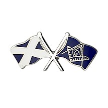 Masonic Crossed Flag Pin