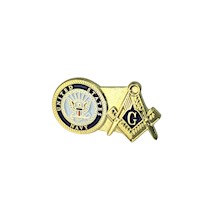 US Navy & Masonic Lapel Pin